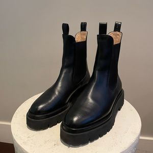 Tony Chunky Black Leather Boot